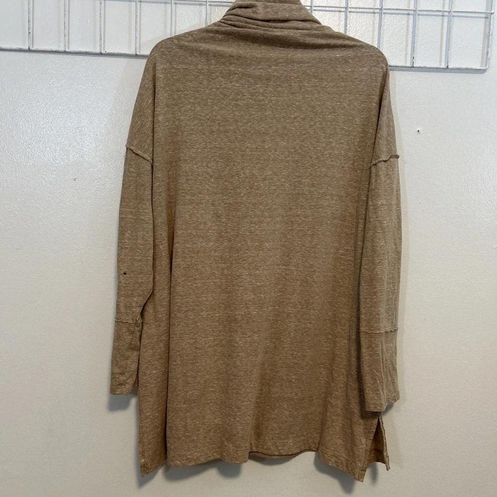 We The Free People Women S Tunic Top Tan‎ Oversized Cowl Neck 6271